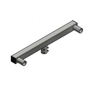 2 Light 36 in. Horizontal Round Square Round Bracket, 2-3/8 in. Tenon