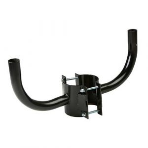 14 in. Double Right Angle Wrap Bracket for Round Poles