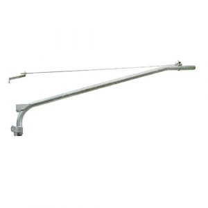 2 in. x 8 ft. Steel Single Guy Rod Bracket for Wood Pole Mounting