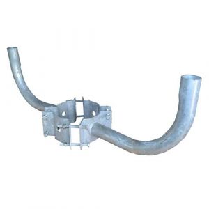2 Arm Wrap Around Bracket at 180 Degrees for 10 in. - 13 in. Pole Diameter