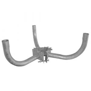 3 Arm Wrap Around Bracket at 120 Degrees for 10 in. - 13 in. Pole Diameter