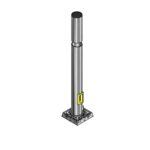 10' Round Aluminum Anchor Base Pole with 6" Shaft Size and .156"  Shaft Wall Thickness